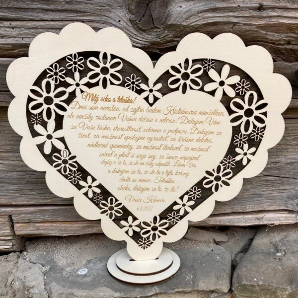 Drevené poďakovanie - Milí ocko a tetuška 51