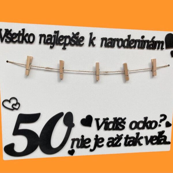 Narodeninová tabuľka na peniaze pre ocka 20