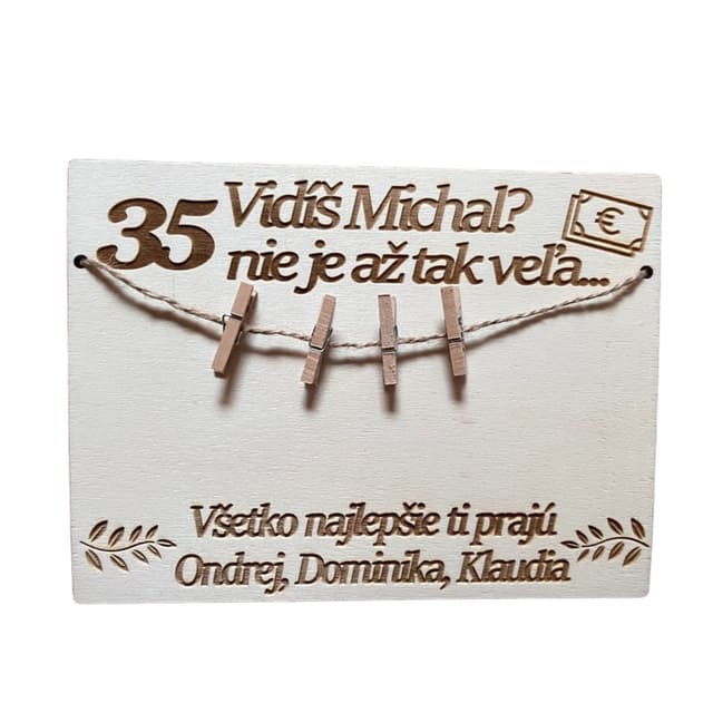 Tabuľa na peniaze k narodeninám - Všetko najlepšie 22