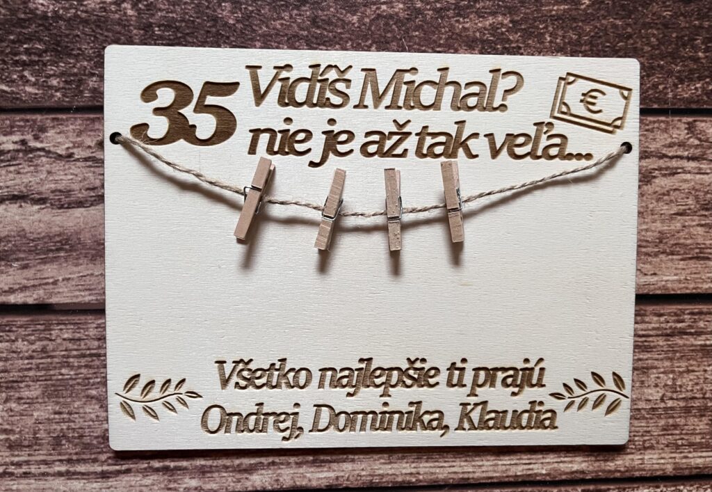 Tabuľa na peniaze k narodeninám - Všetko najlepšie 22