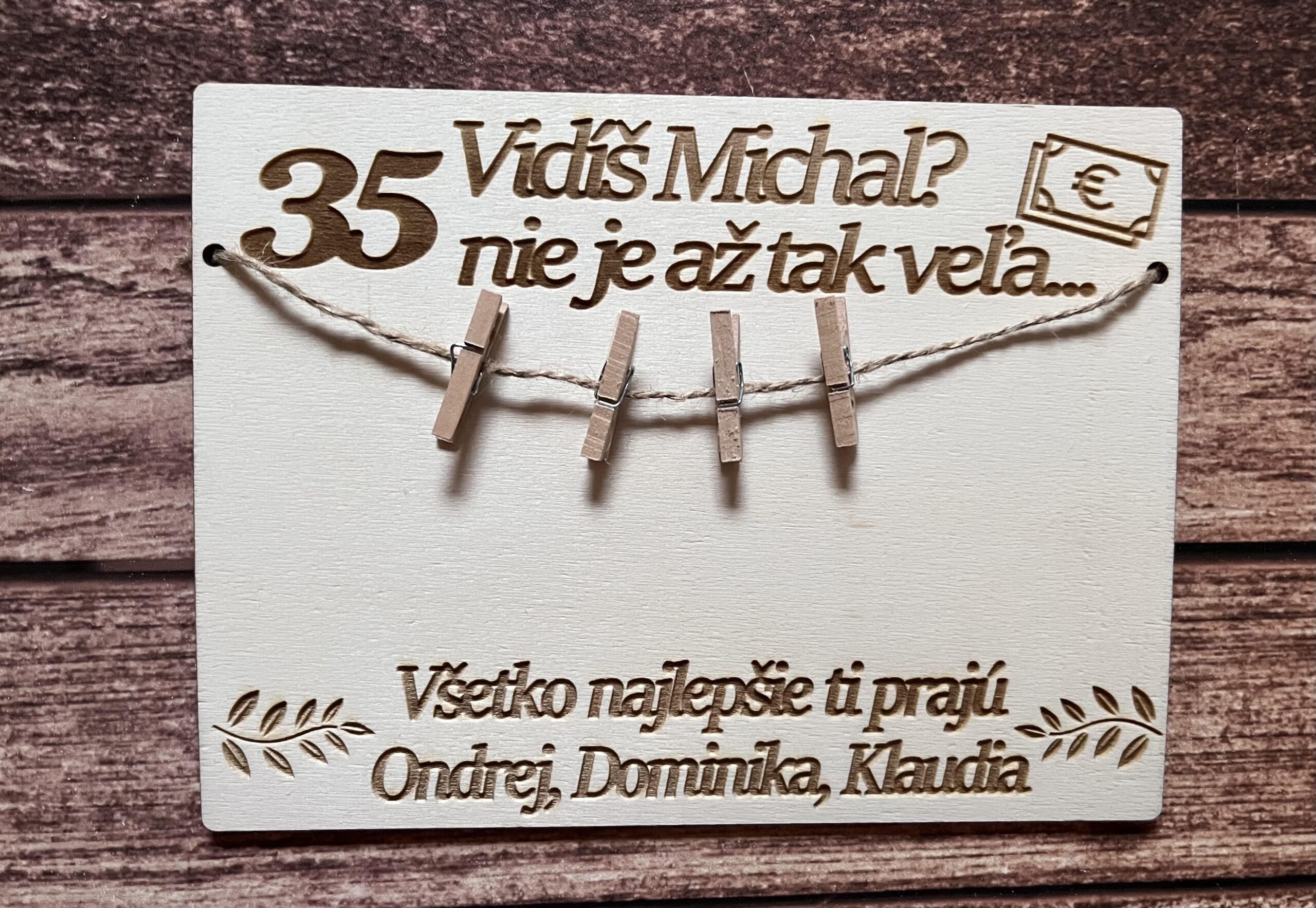 Tabuľa na peniaze k narodeninám - Všetko najlepšie 22