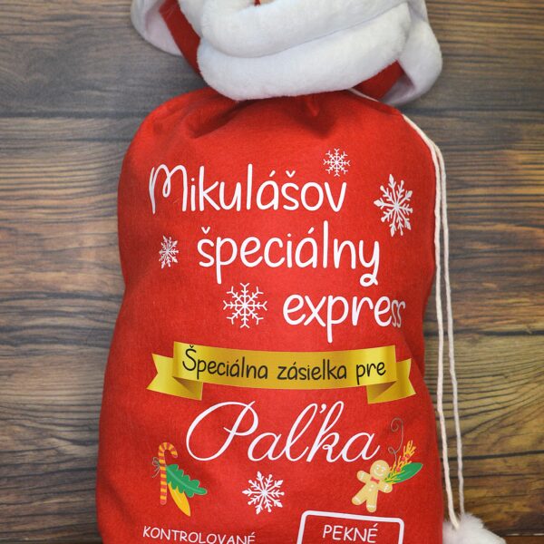 Mikulášske vrece s menom.