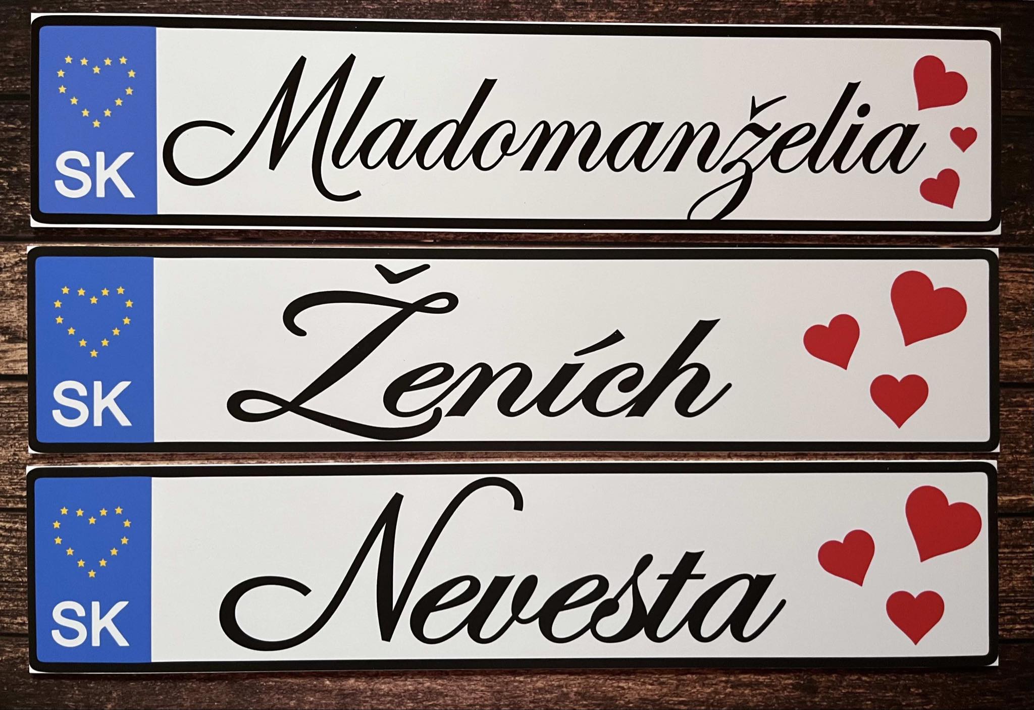 Svadobná spz na auto