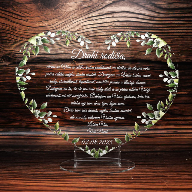 Číré poďakovanie pre rodičov - Jemné lístky 36