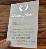 Svadobné oznámenie so zlatou metalickou tlačou 88