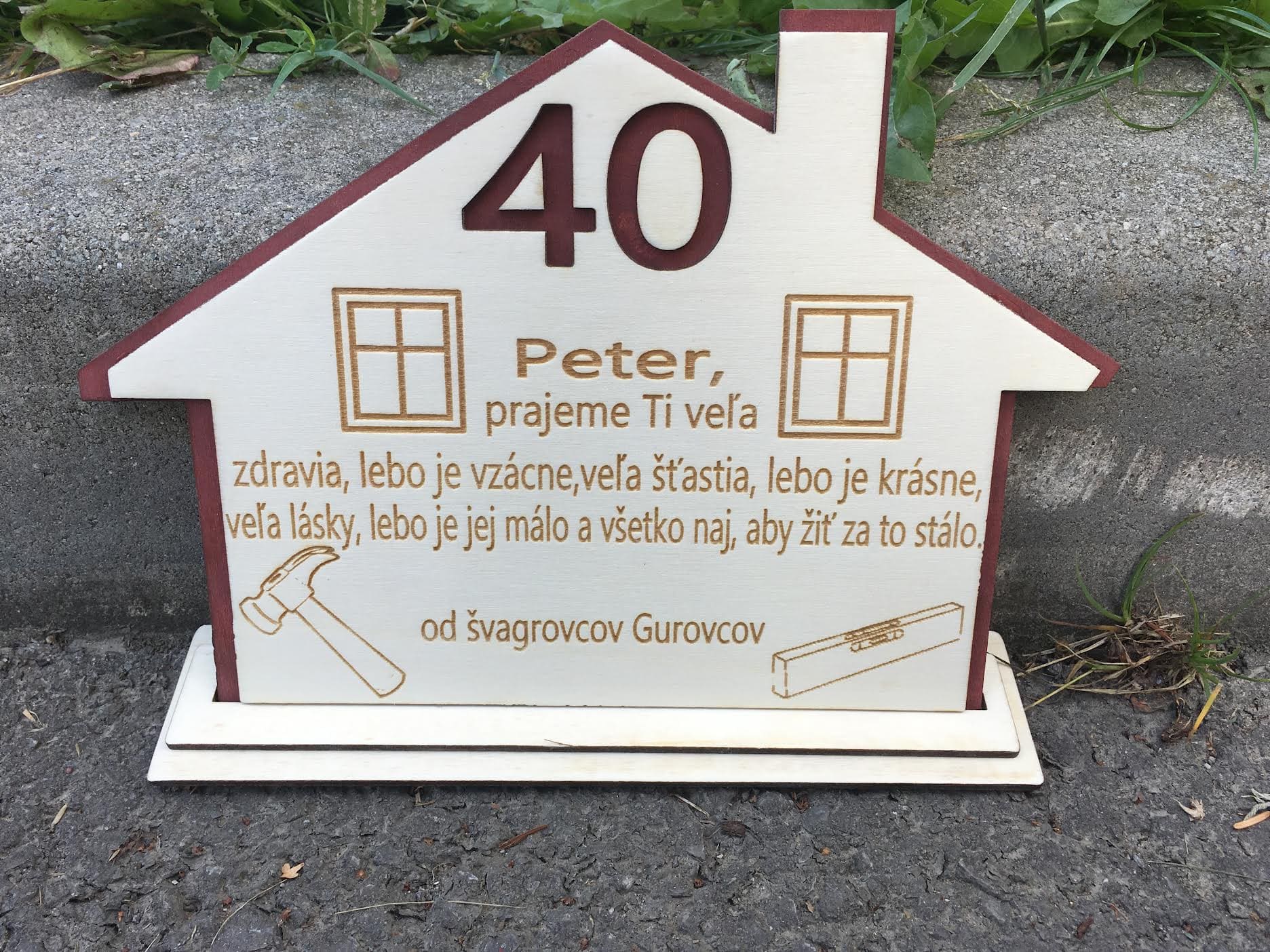 Drevený domček k narodeninám 1