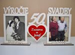 Dvojitý fotorámik s červeným srdiečkom k výročiu svadby 16