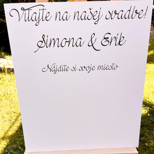 Uvítacia tabuľa so zasadacím poriadkom 45