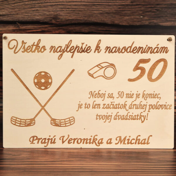 Narodeninová jubilejná tabuľka pre trénera 7