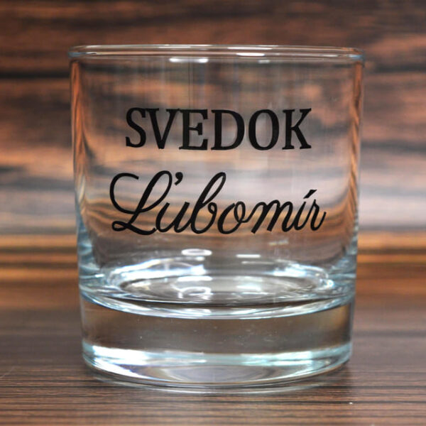 Pohár na whisky alebo vodu s menom 1