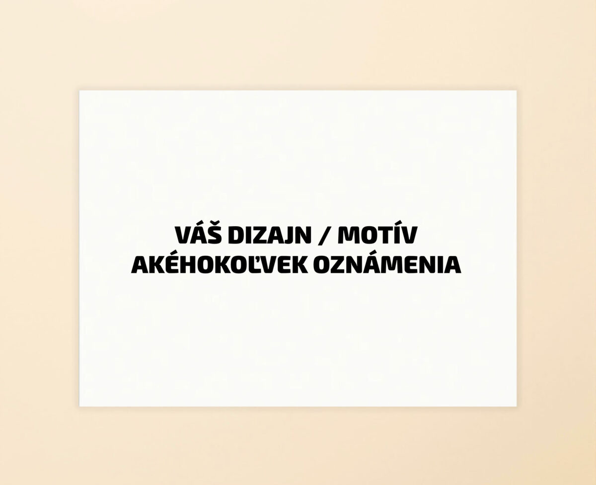 Obálka hladká biela C6 s vlastným dizajnom 26