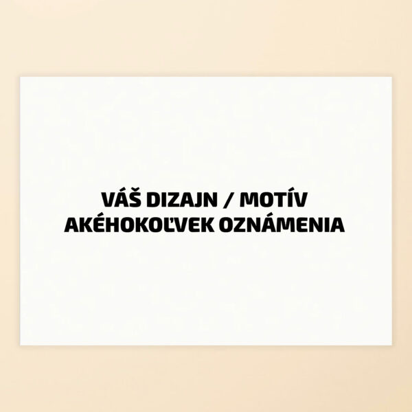 Obálka hladká biela C6 s vlastným dizajnom 26