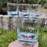Pohár na whisky s menami a dátumom svadby 3