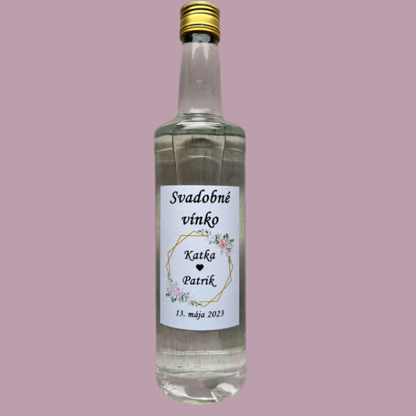 Svadobná etiketa - Zlatý rám 24