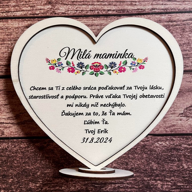 Farebné poďakovanie maminke s orámovaním 212